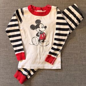 Hanna Andersson Mickey Mouse Pajama Set - Red, Black, White